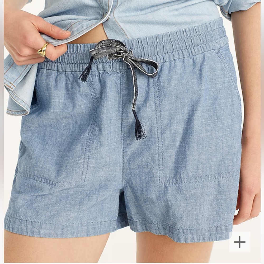 J Crew Seaside Short in chambray - color oasis blue, size small